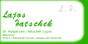 lajos hatschek business card